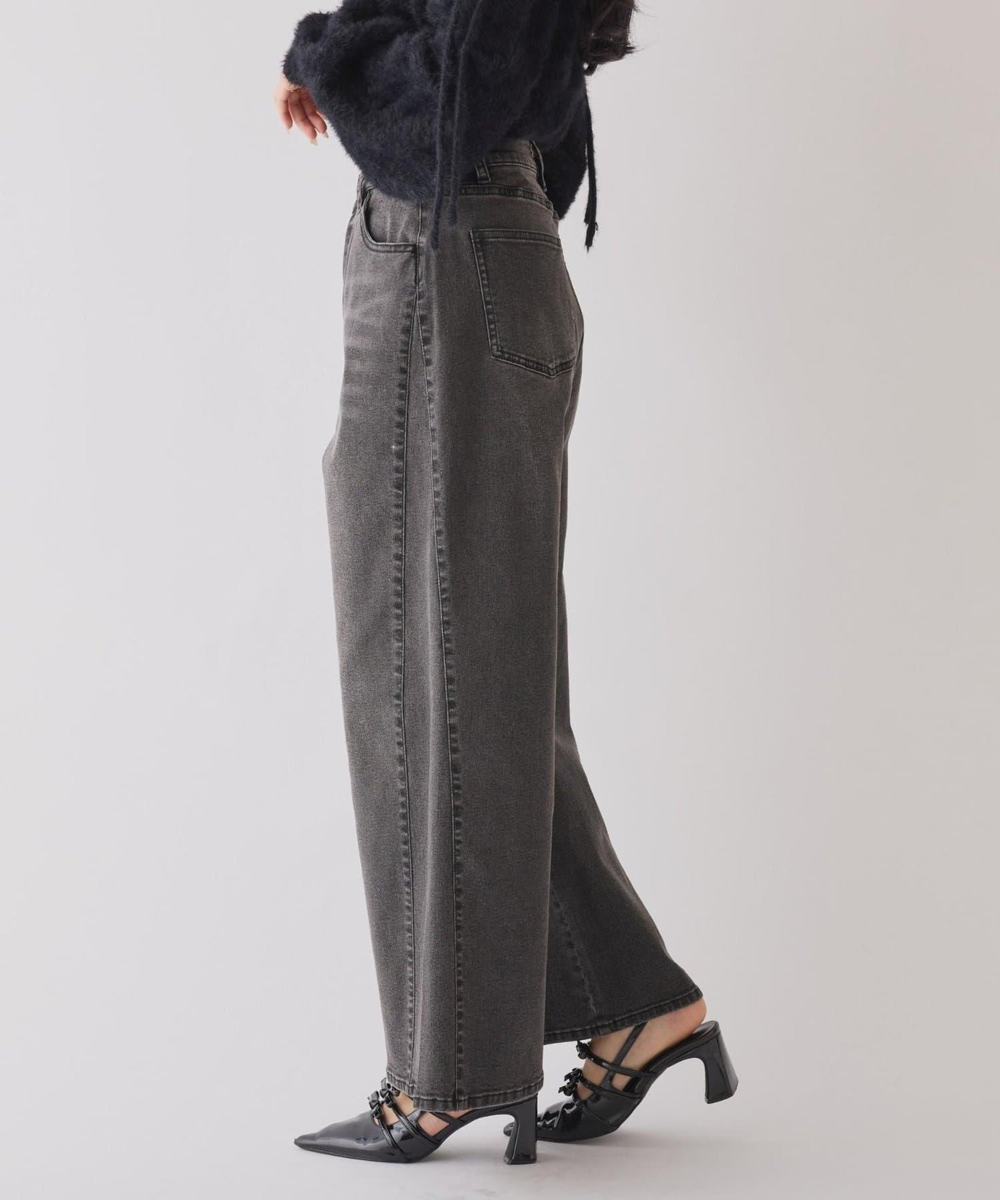 【one after another】可調節腰圍寬鬆牛仔褲