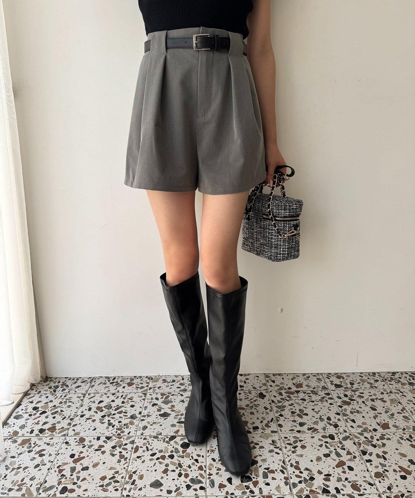 【one after another】配腰帶短褲