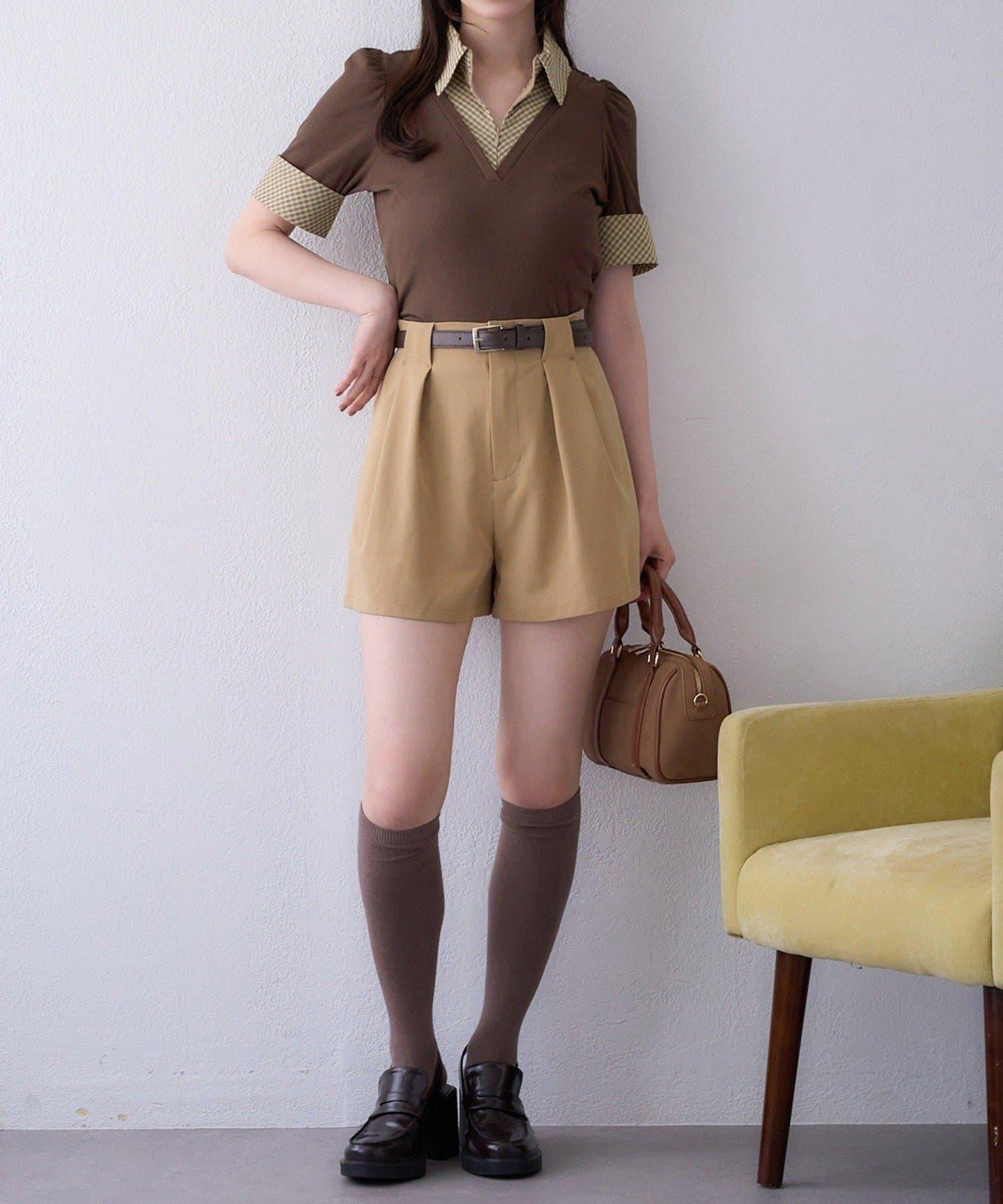 【one after another】配腰帶短褲