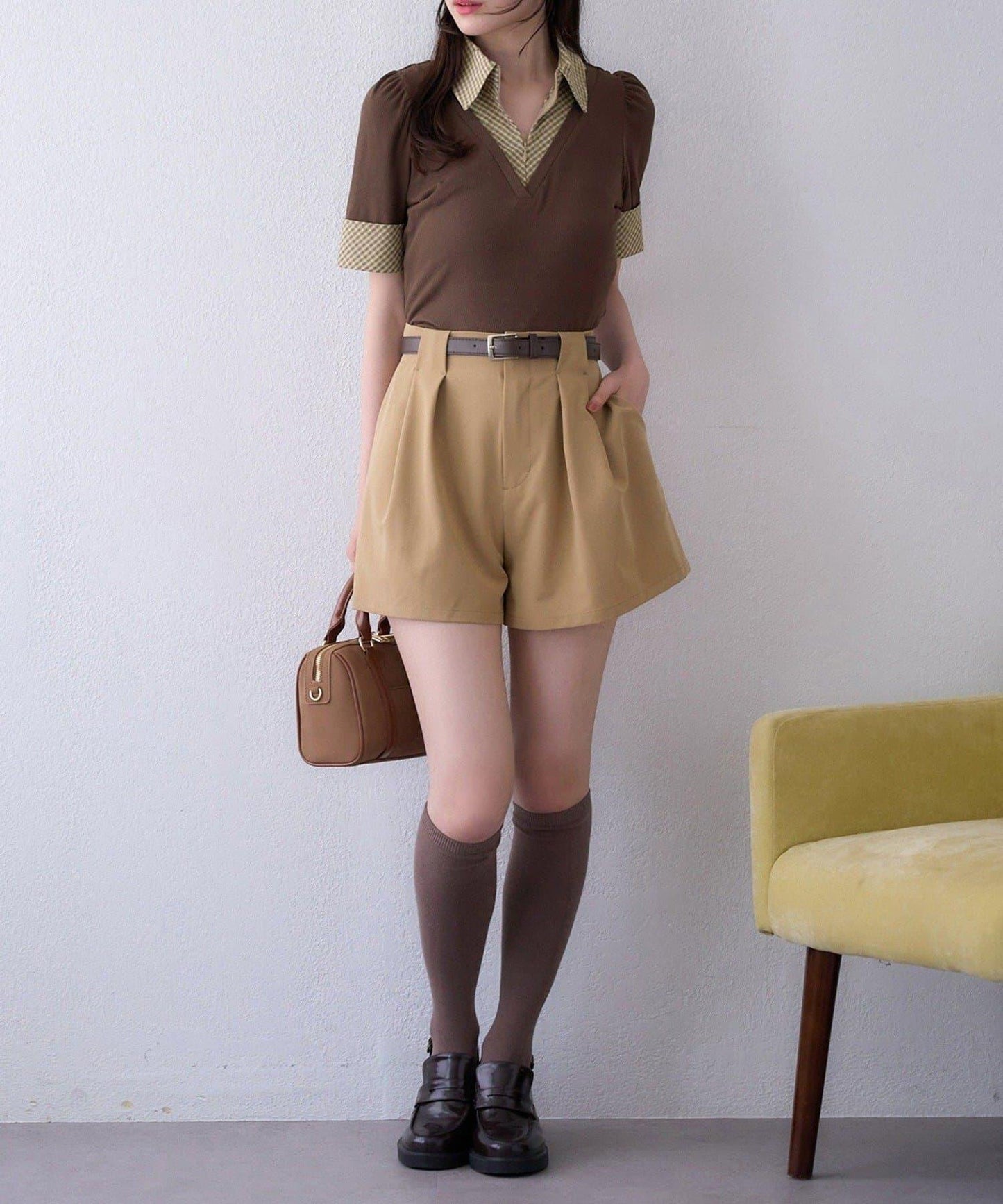 【one after another】配腰帶短褲