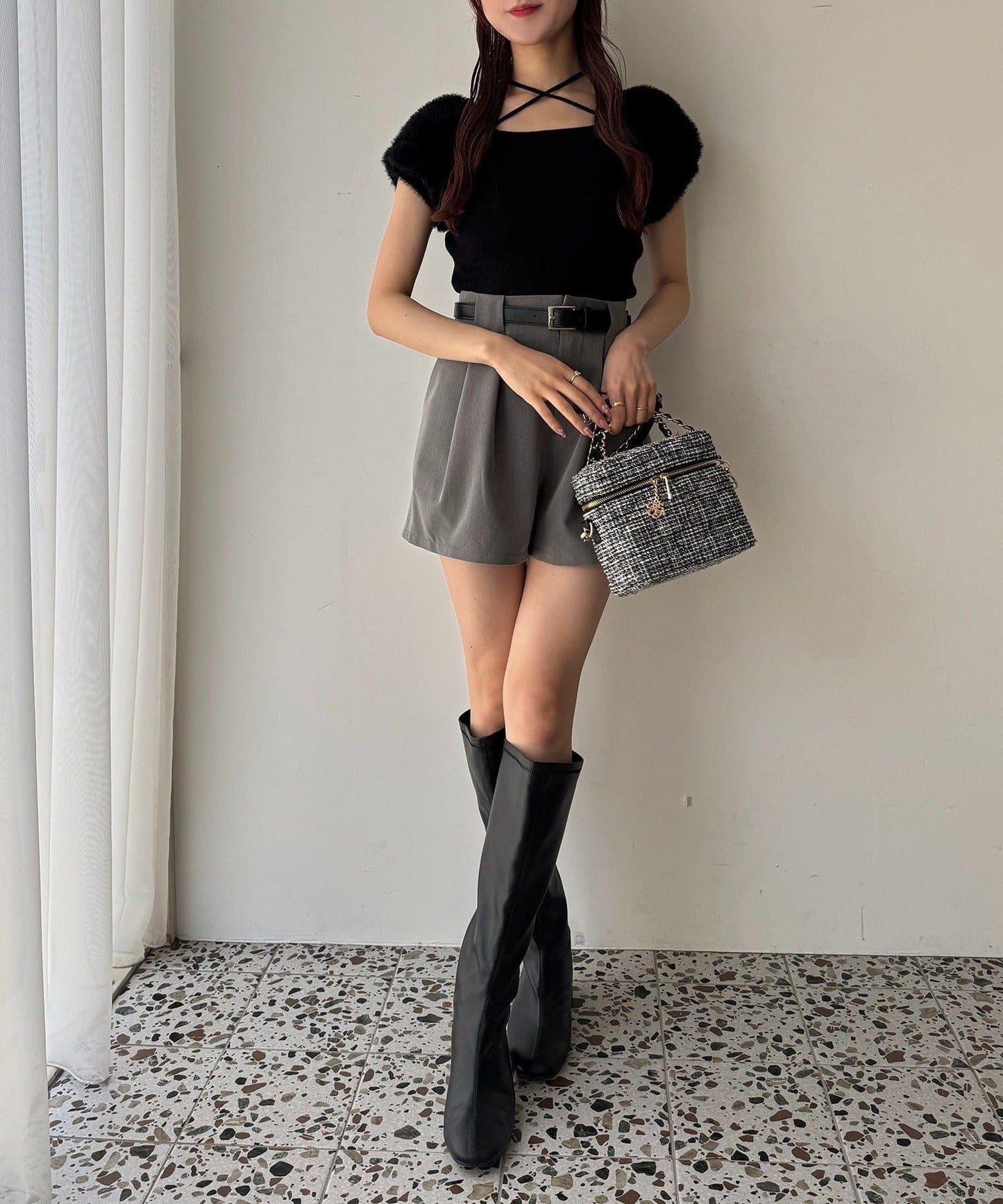 【one after another】配腰帶短褲