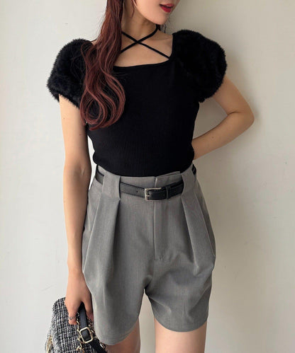 【one after another】配腰帶短褲