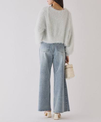 【one after another】可調節腰圍寬鬆牛仔褲