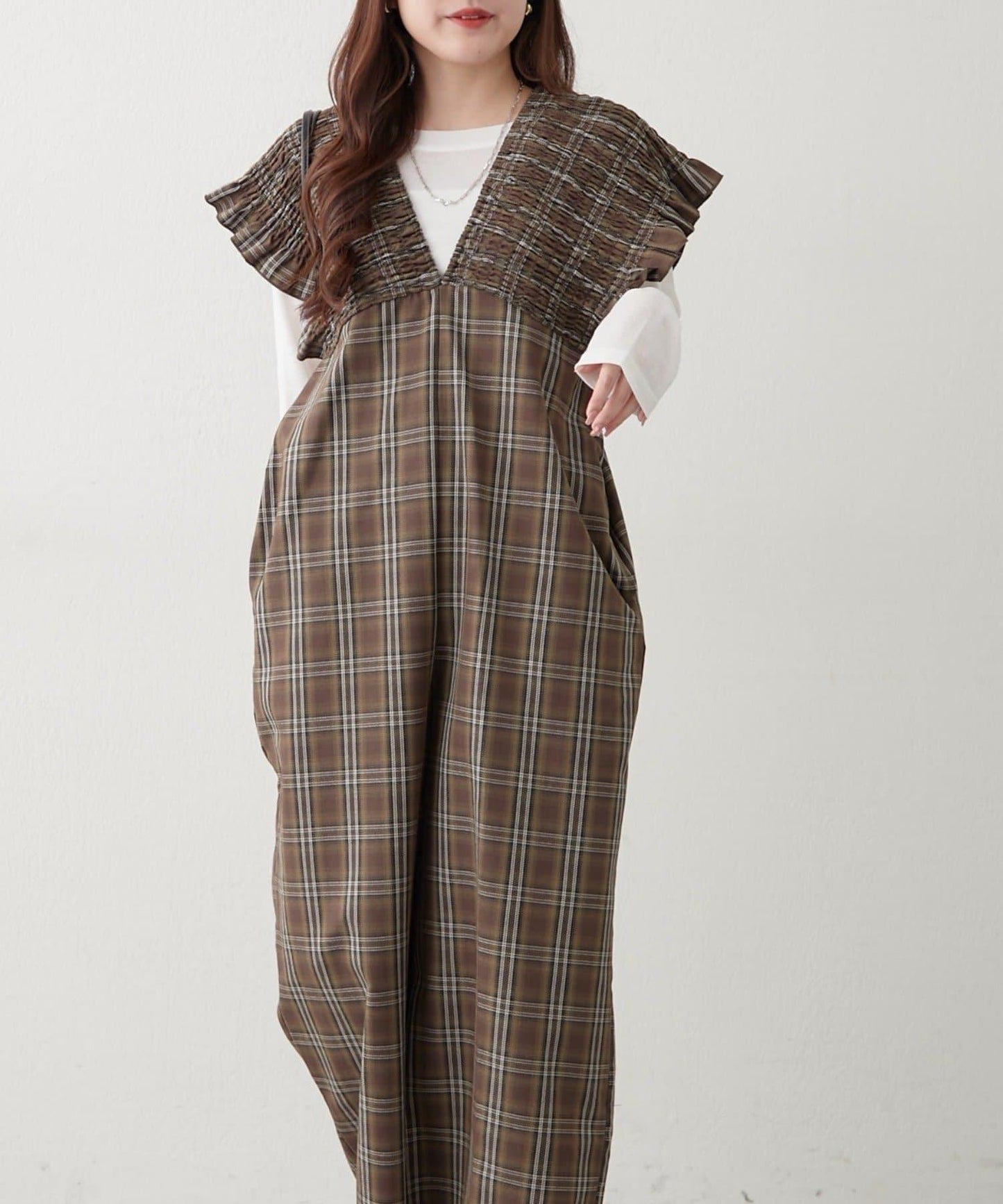 【RMAF】格子收腰連體褲