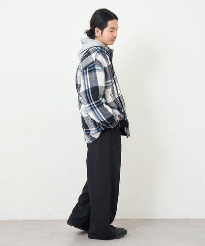 【男女同款】BM格紋加棉襯衫夾克