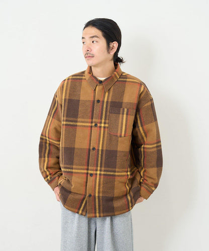 【男女同款】BM格紋加棉襯衫夾克