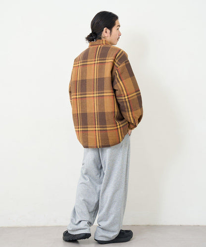 【男女同款】BM格紋加棉襯衫夾克