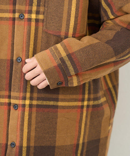 【男女同款】BM格紋加棉襯衫夾克