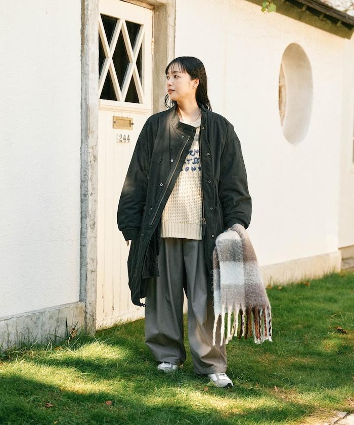 加厚格紋流蘇圍巾