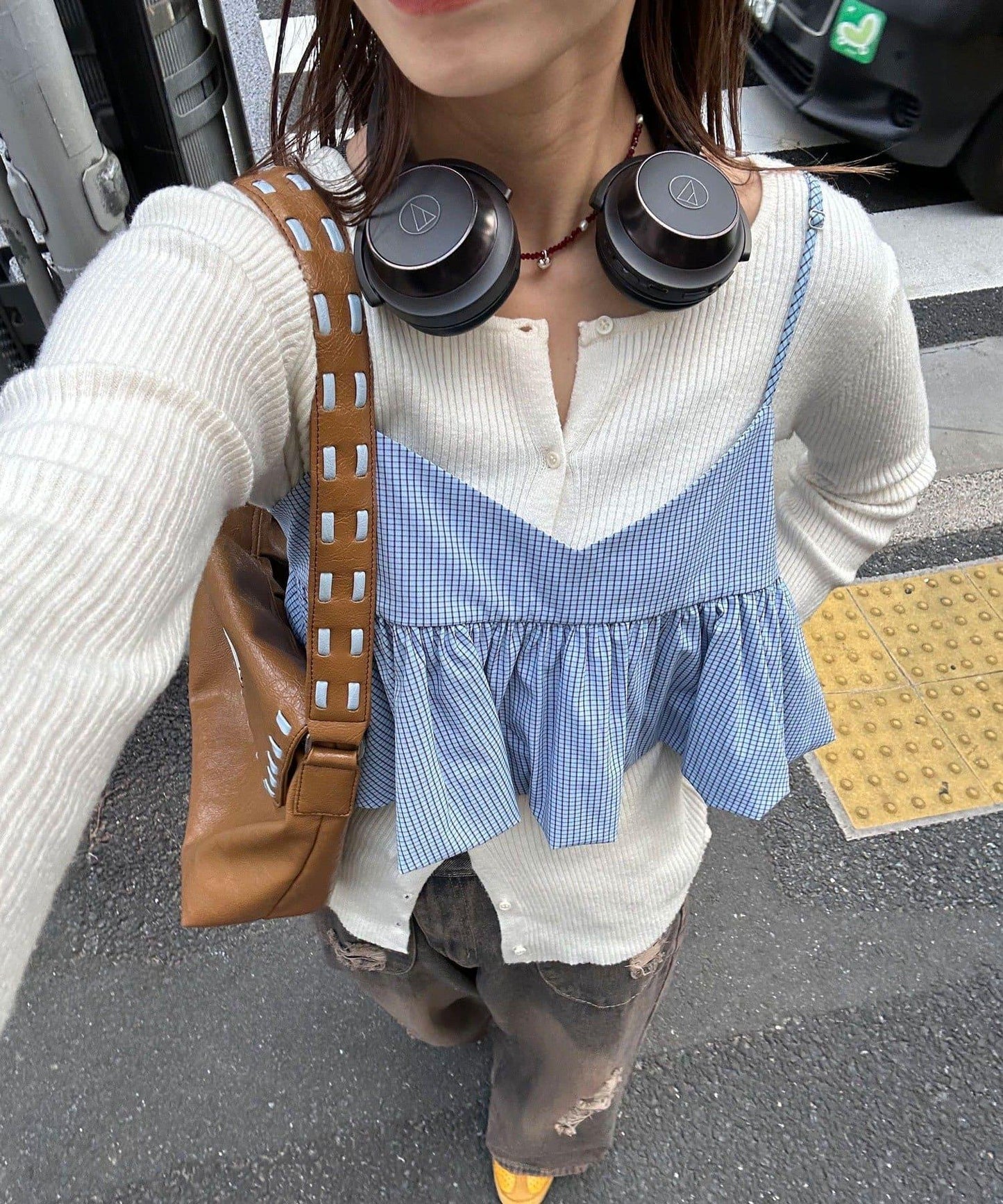 【Ciaopanic】泡泡袖荷葉邊吊帶上衣