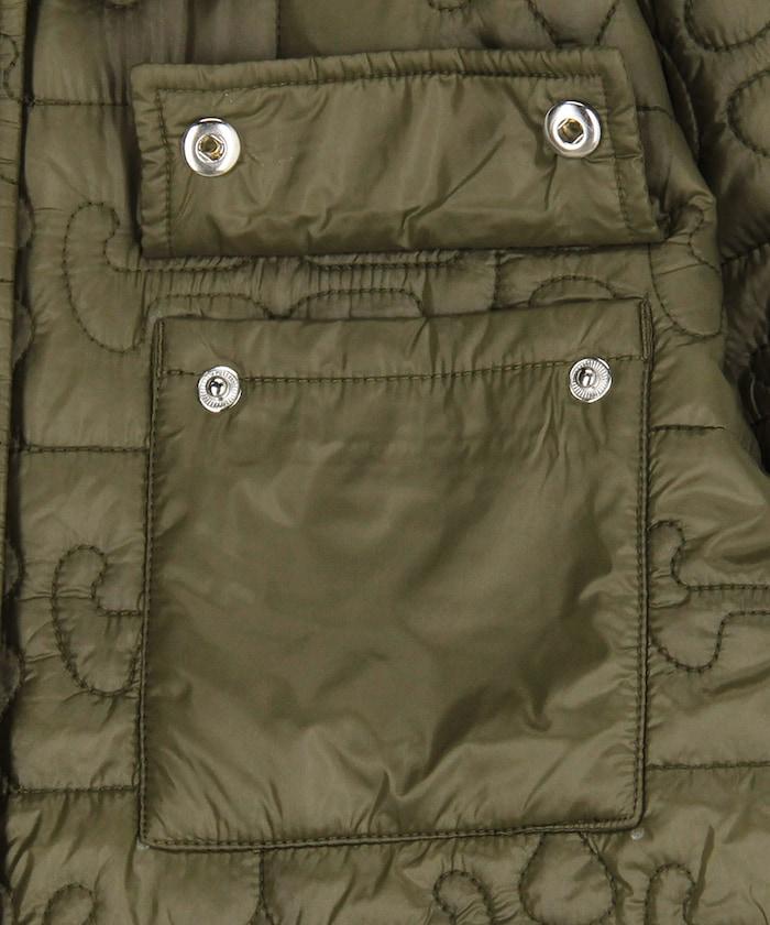 亮面絎縫中長夾克帶荷葉邊 / W0964 / W0965