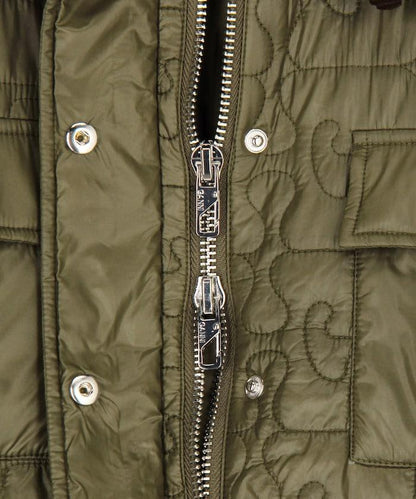 亮面絎縫中長夾克帶荷葉邊 / W0964 / W0965