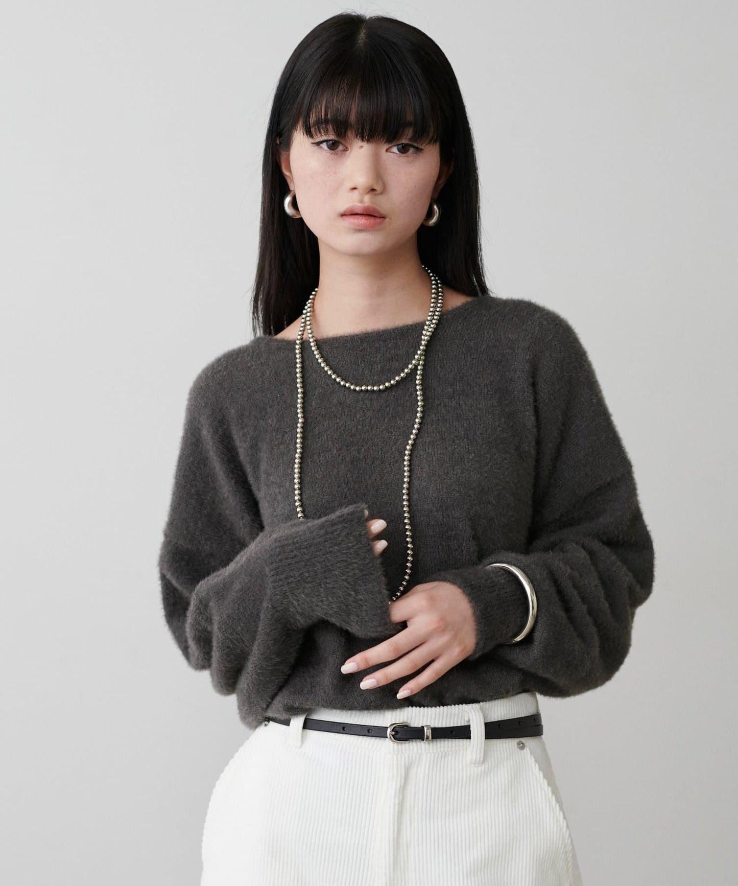 迷你羽毛柔軟針織套頭衫