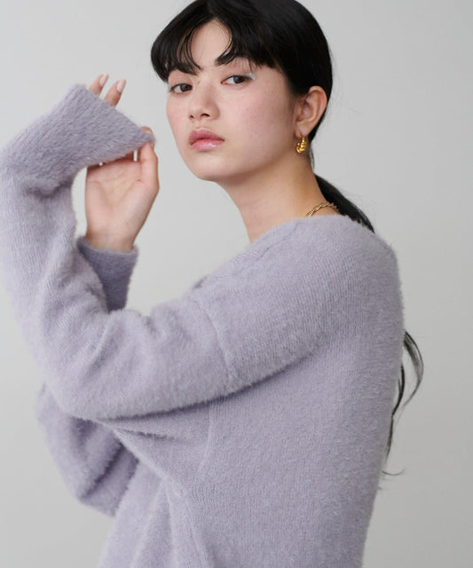 迷你羽毛柔軟針織套頭衫