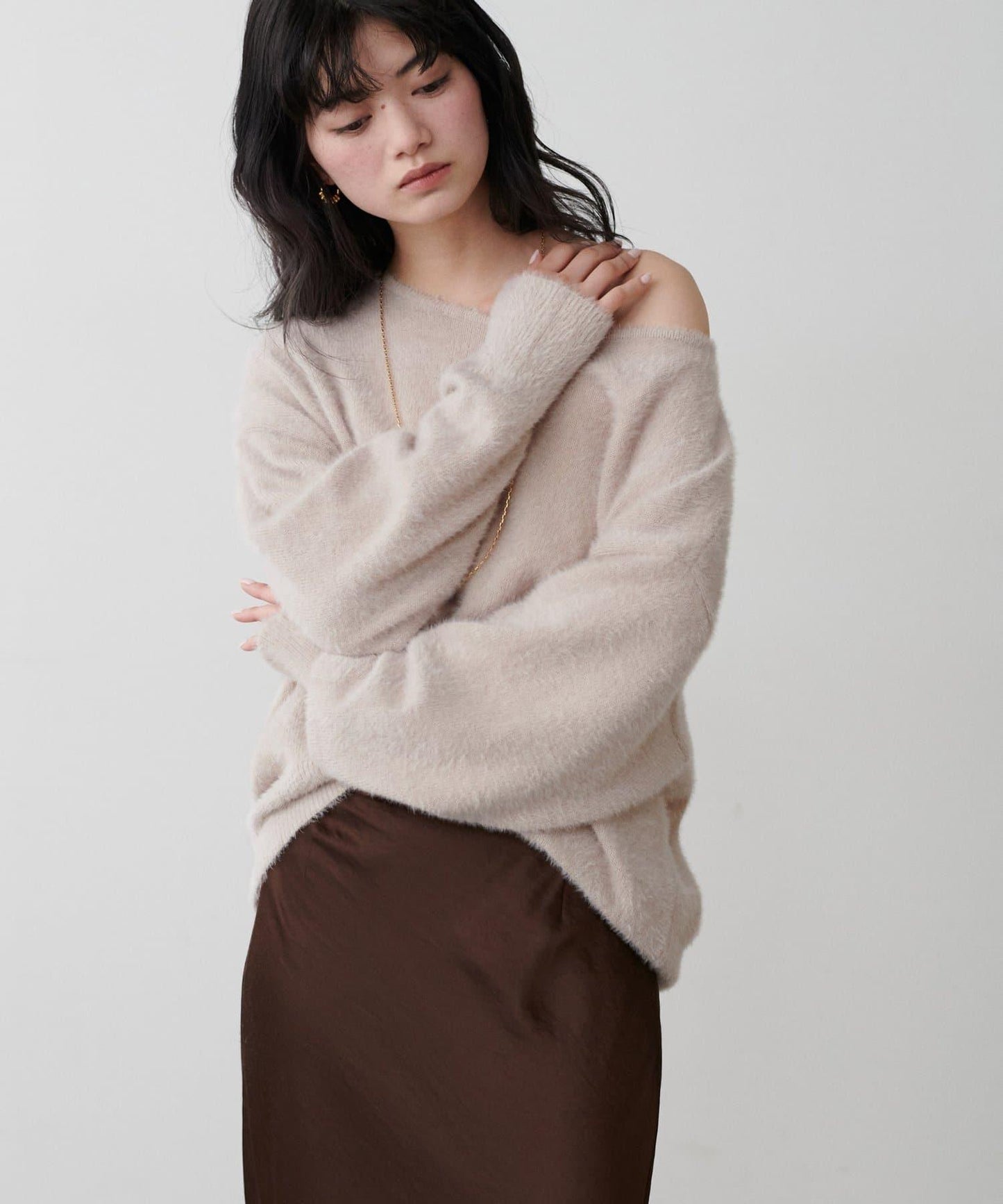 迷你羽毛柔軟針織套頭衫