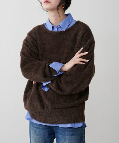 迷你羽毛柔軟針織套頭衫