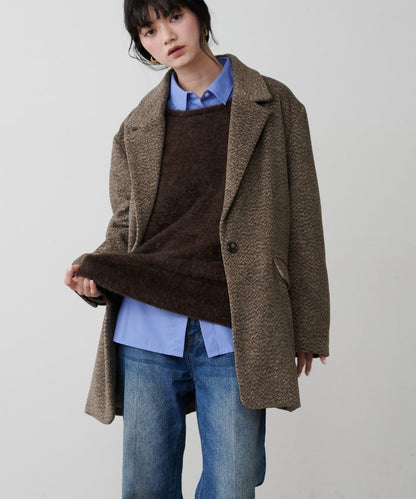 迷你羽毛柔軟針織套頭衫