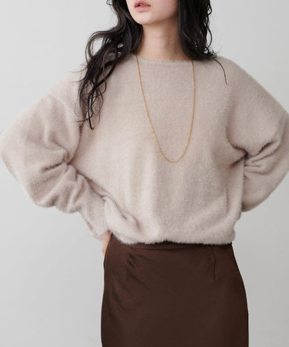 迷你羽毛柔軟針織套頭衫