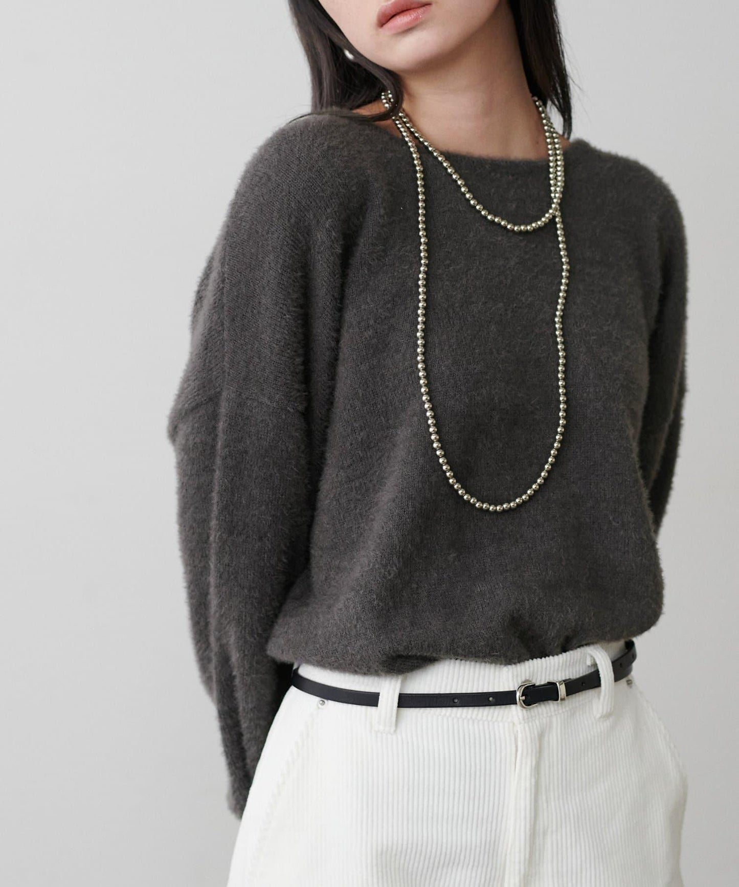 迷你羽毛柔軟針織套頭衫