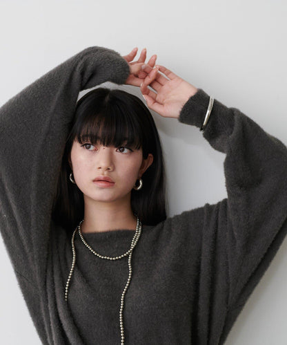 迷你羽毛柔軟針織套頭衫