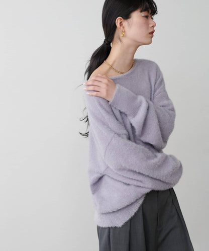 迷你羽毛柔軟針織套頭衫