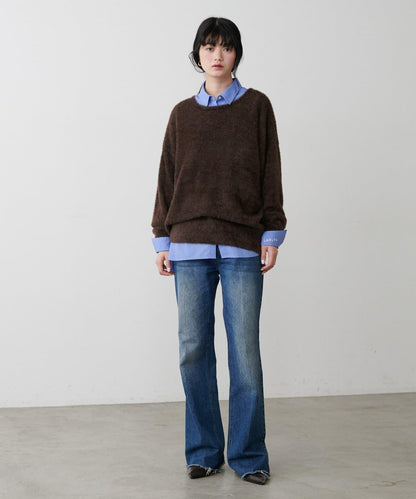 迷你羽毛柔軟針織套頭衫