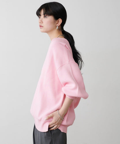 衛衣風V領針織套頭衫