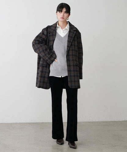 衛衣風V領針織套頭衫