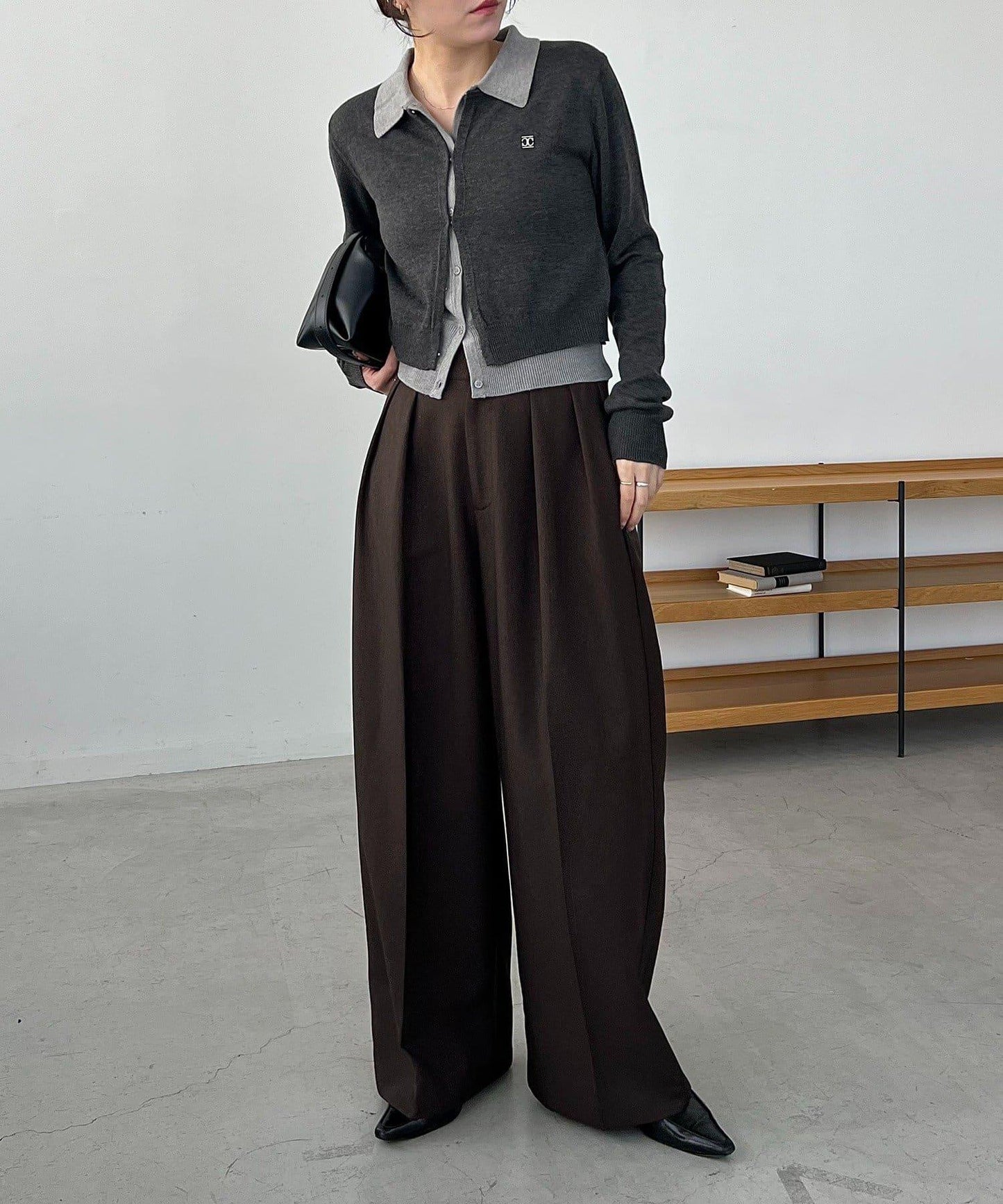 拼接設計針織開衫