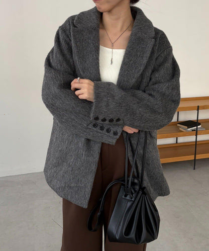 長毛羊毛大衣