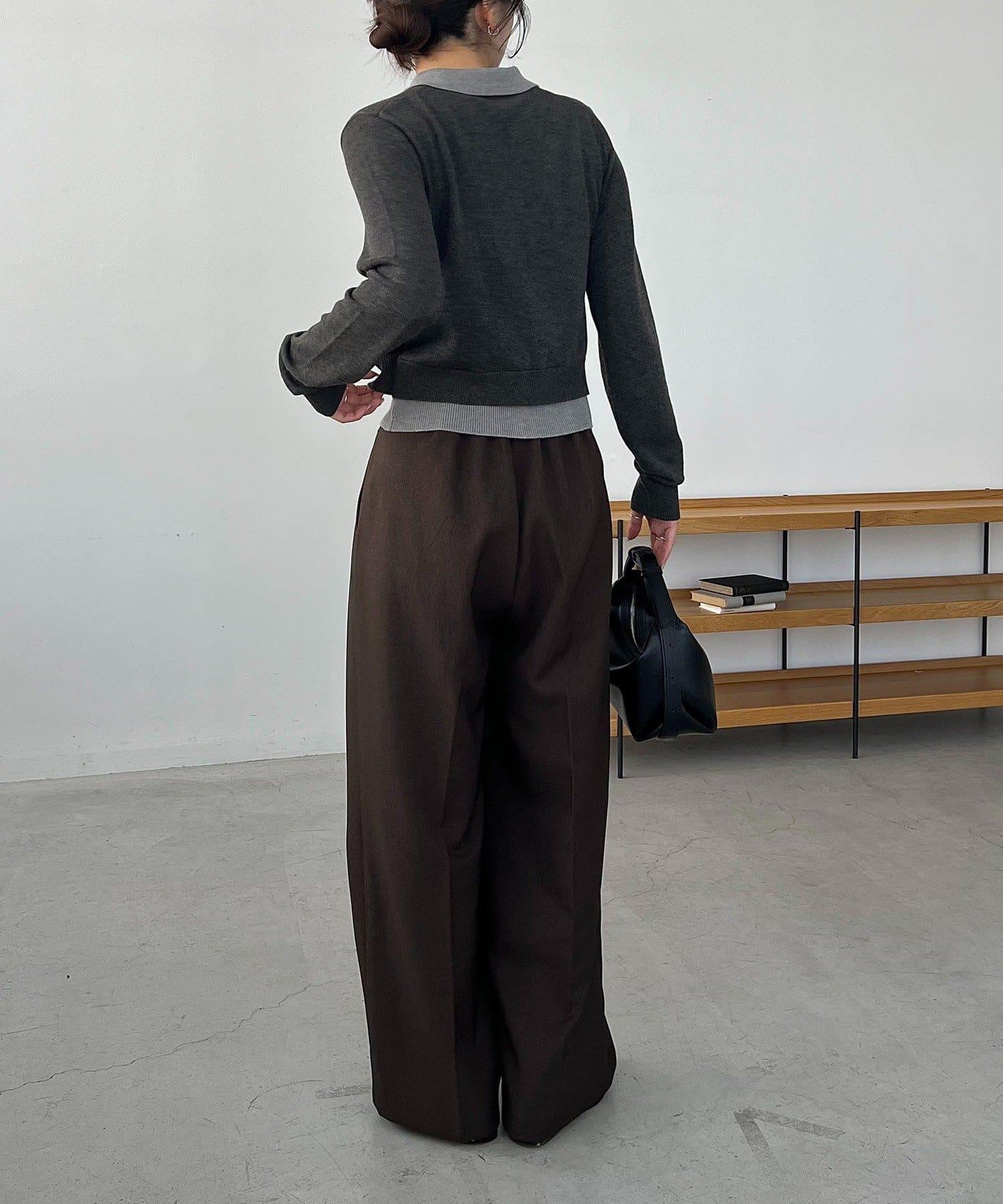 拼接設計針織開衫