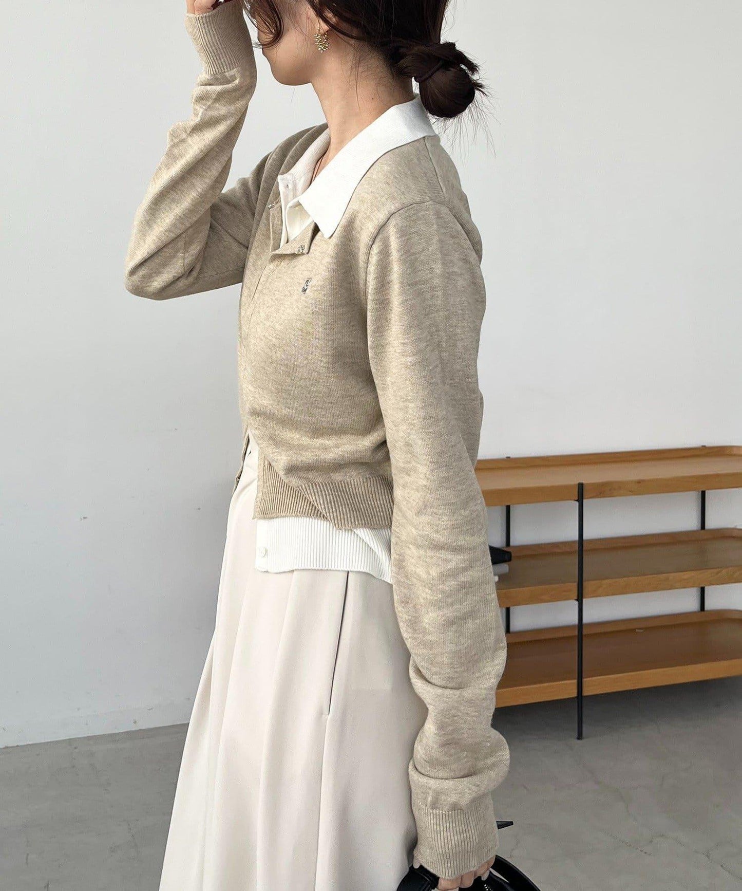 拼接設計針織開衫