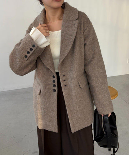 長毛羊毛大衣