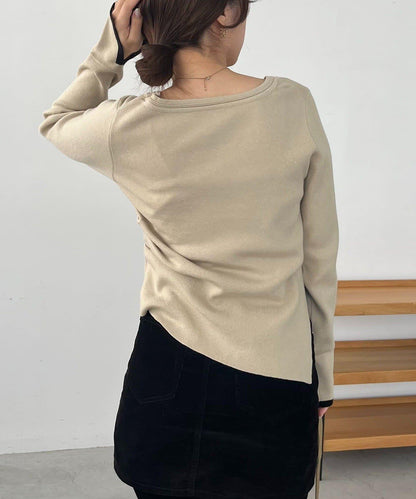 1點撞色針織衫
