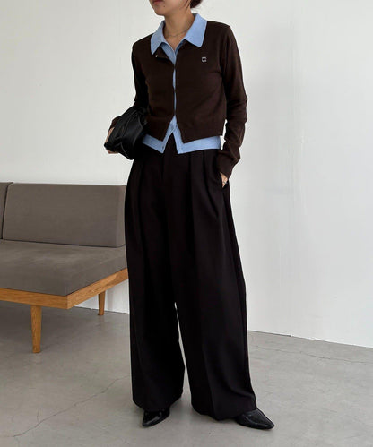 拼接設計針織開衫