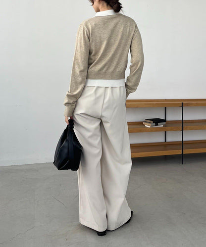 拼接設計針織開衫