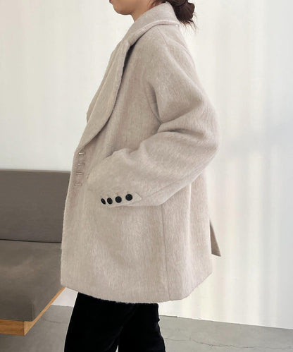 長毛羊毛大衣
