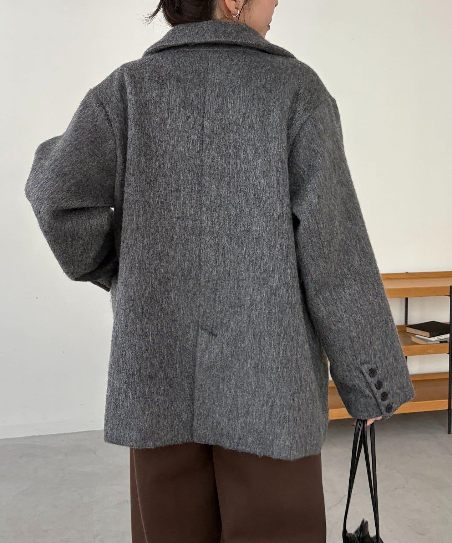 長毛羊毛大衣