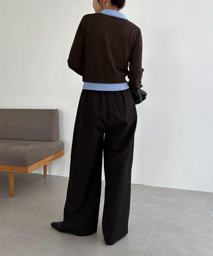 拼接設計針織開衫