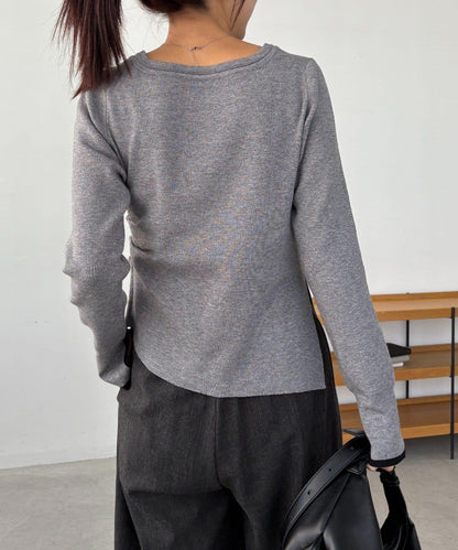 1點撞色針織衫