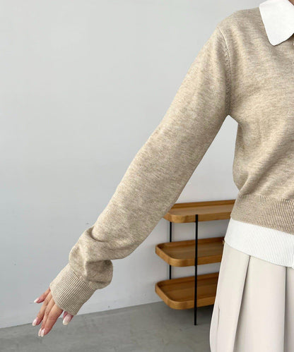 拼接設計針織開衫