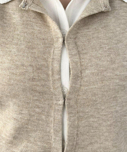 拼接設計針織開衫