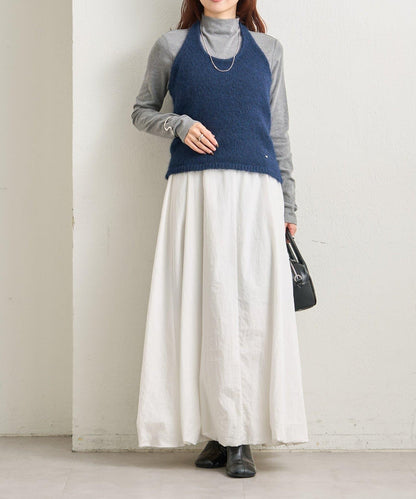 蓬鬆感掛脖針織背心