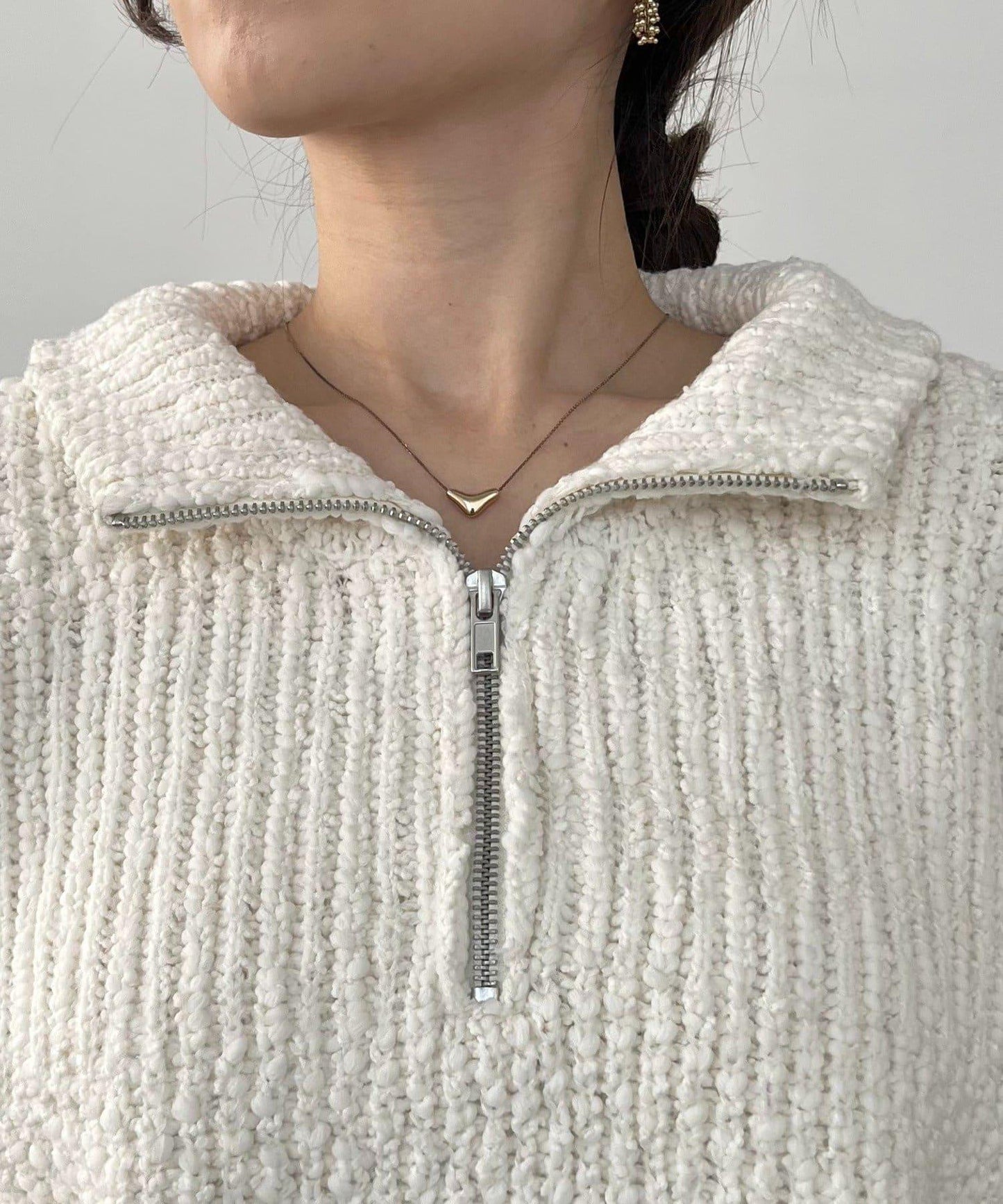 半拉鍊針織衫