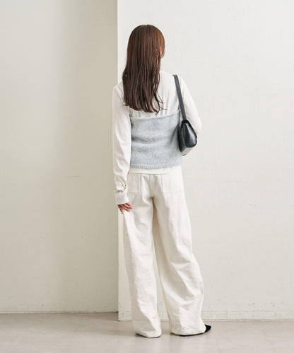 蓬鬆感掛脖針織背心