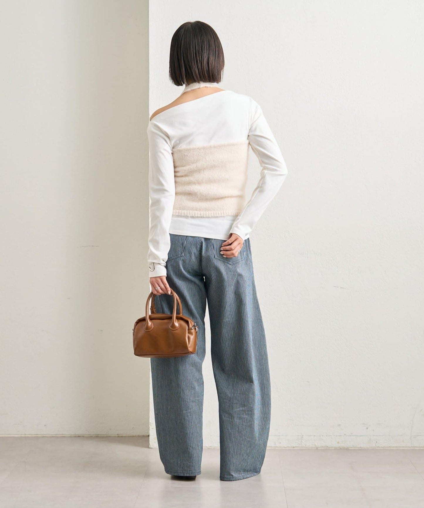 蓬鬆感掛脖針織背心