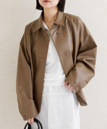 皮革襯衫夾克