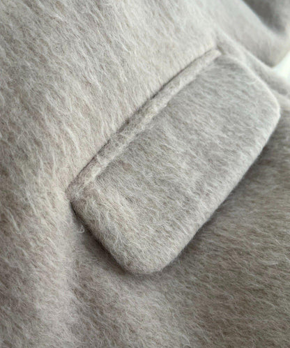 長毛羊毛大衣