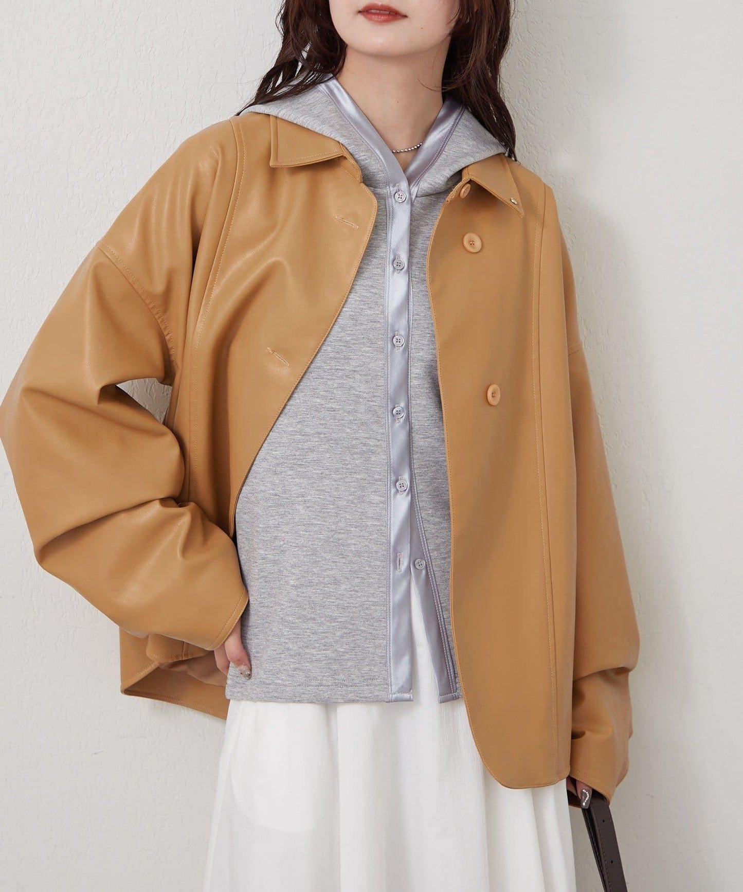 皮革襯衫夾克