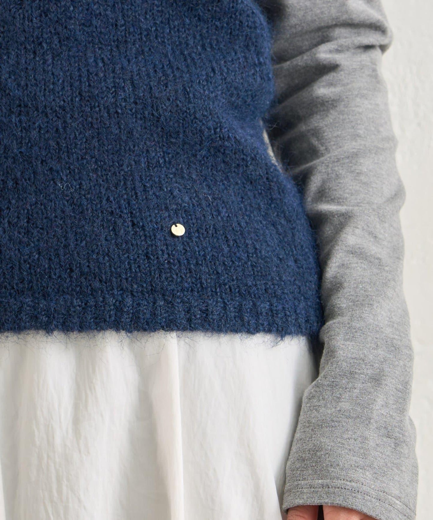 蓬鬆感掛脖針織背心